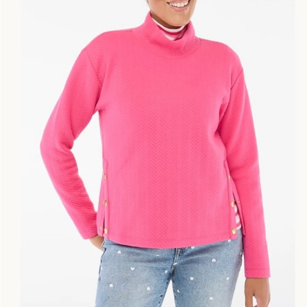 Herringbone mockneck sweatshirt J Crew Factory